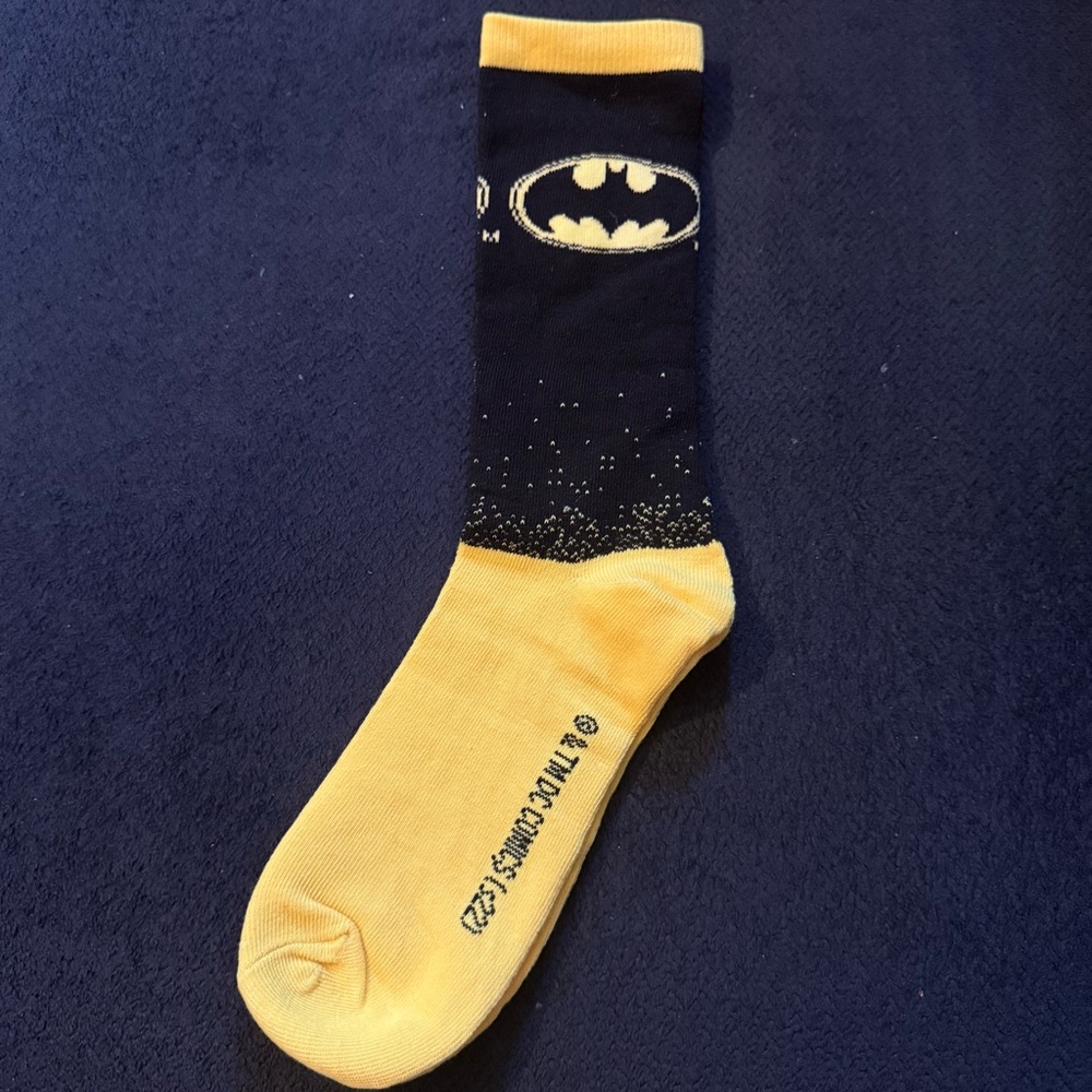 DC Comics Batman Black and Yellow Socks